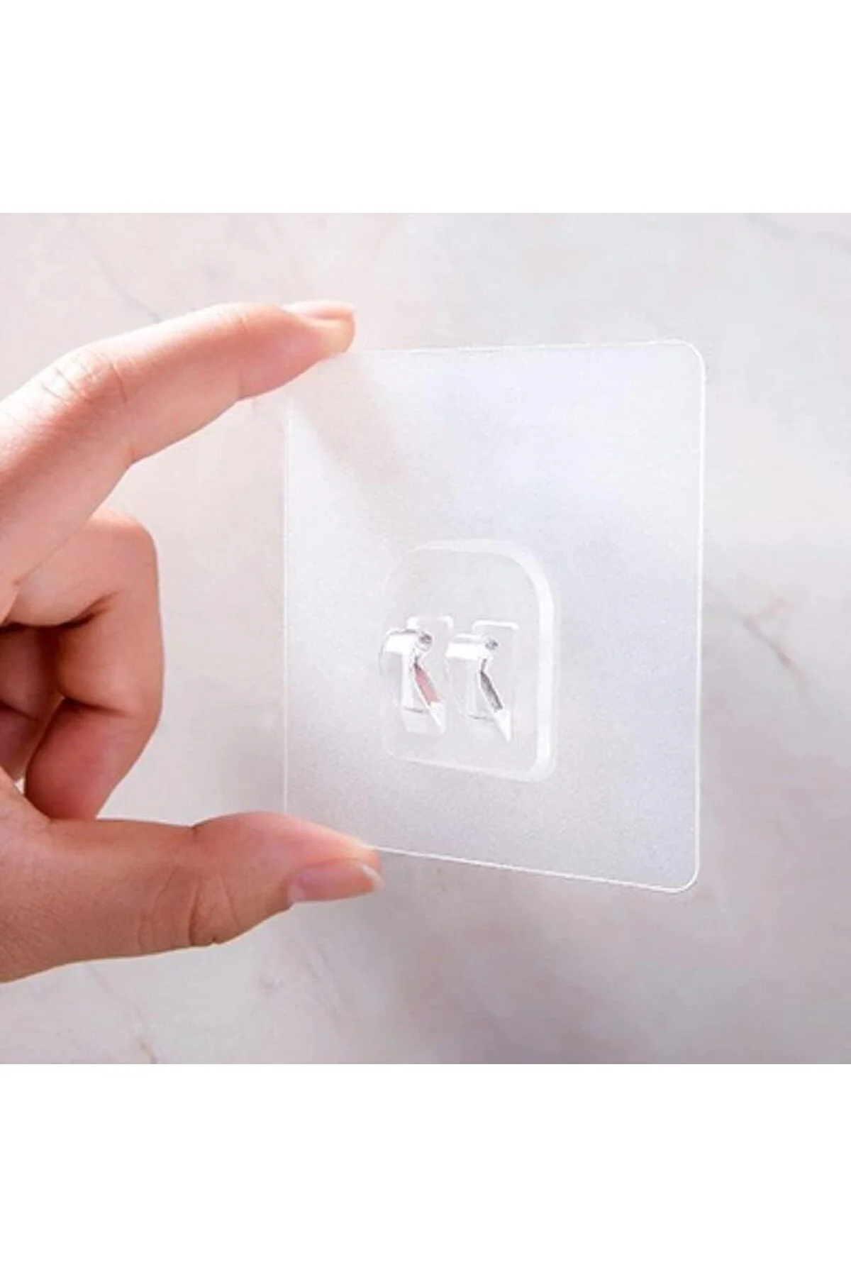 Süper Güçlü Yapışkanlı Raf ve Çerçeve Askısı – 7x7 cm (1 Adet)