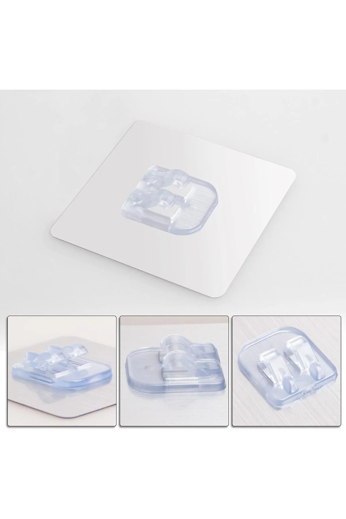 Süper Güçlü Yapışkanlı Raf ve Çerçeve Askısı – 7x7 cm (1 Adet)