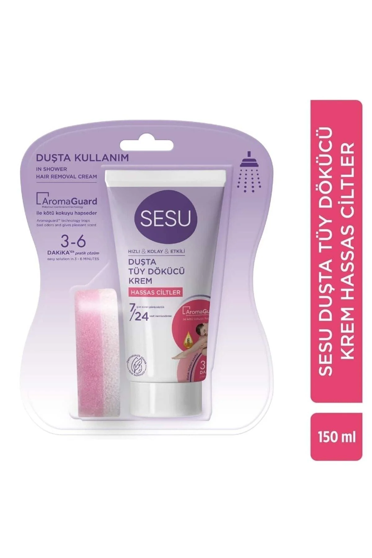 Super Hair Removal Cream for Sensitive Skin in Shower 150 Ml
