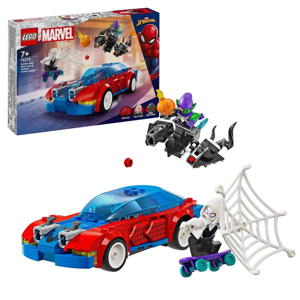 Super Heroes  Yarış Arabası ve Venom Green Goblin 76279