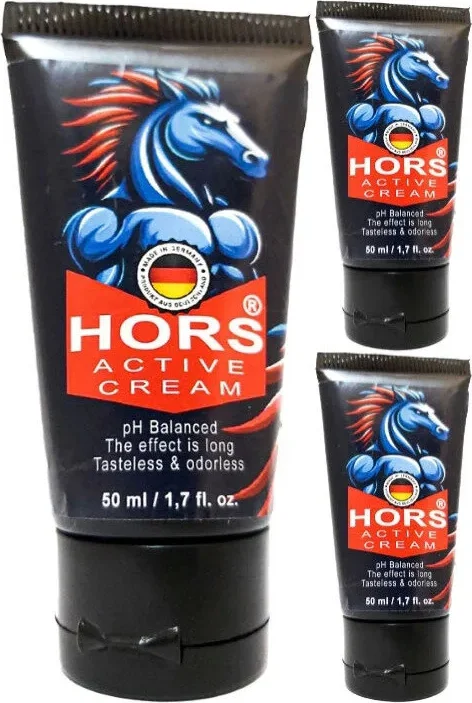 Süper Hors Active Cream 50 ml 3'lü Paket | Erkekler İçin Güç Destek Kremi