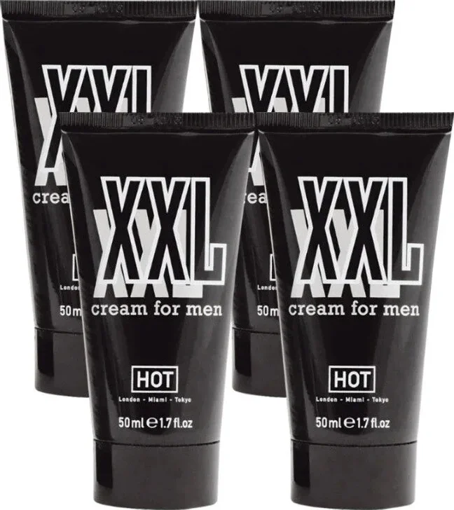 Süper Hot XXL Erkek Kremi - 4'lü Paket (4x50ml) | Erkekler İçin Özel Bakım