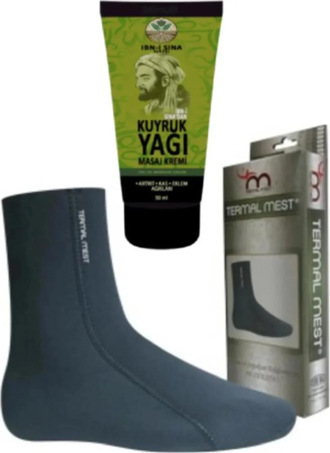 Süper Ibni Sina Kuyruk Yağı Masaj Kremi 50 ml + Su Geçirmeyen Mest Çorap (M) - Eklemlerde Hareket Özgürlüğü Fiyatı, Yorumları ve Özellikleri