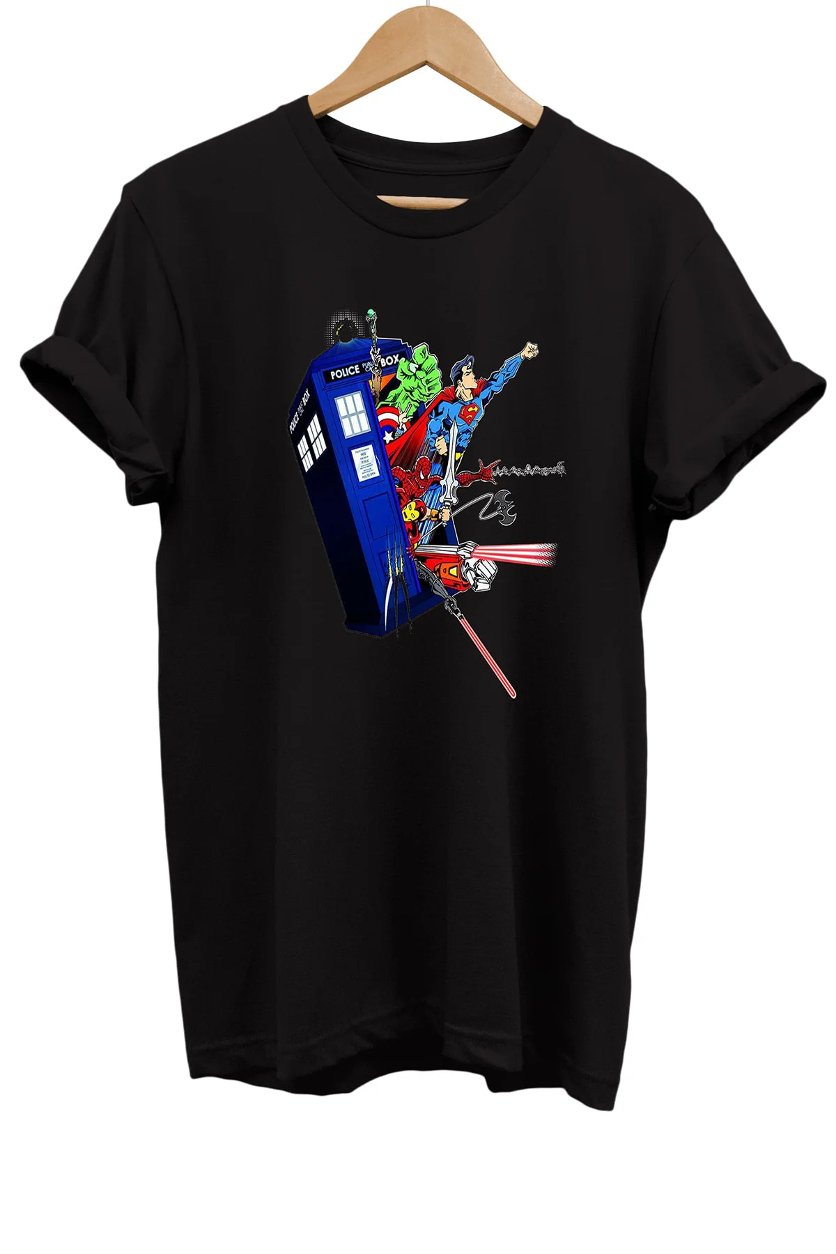 Süper Kahramanlar Baskılı %100 Pamuk Basic T-shirt Normal Beden T Süper Kahramanlar Baskılı %100 Pamuk Basic T-shirt Normal Beden T