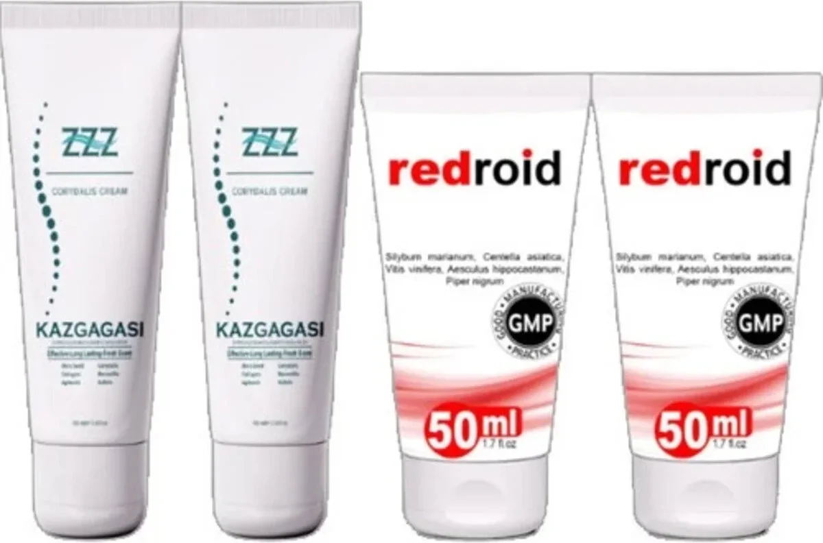 Süper Kaz Gagası 100 ml Krem 2 Adet & Redroid 50 ml 2 Adet Seti