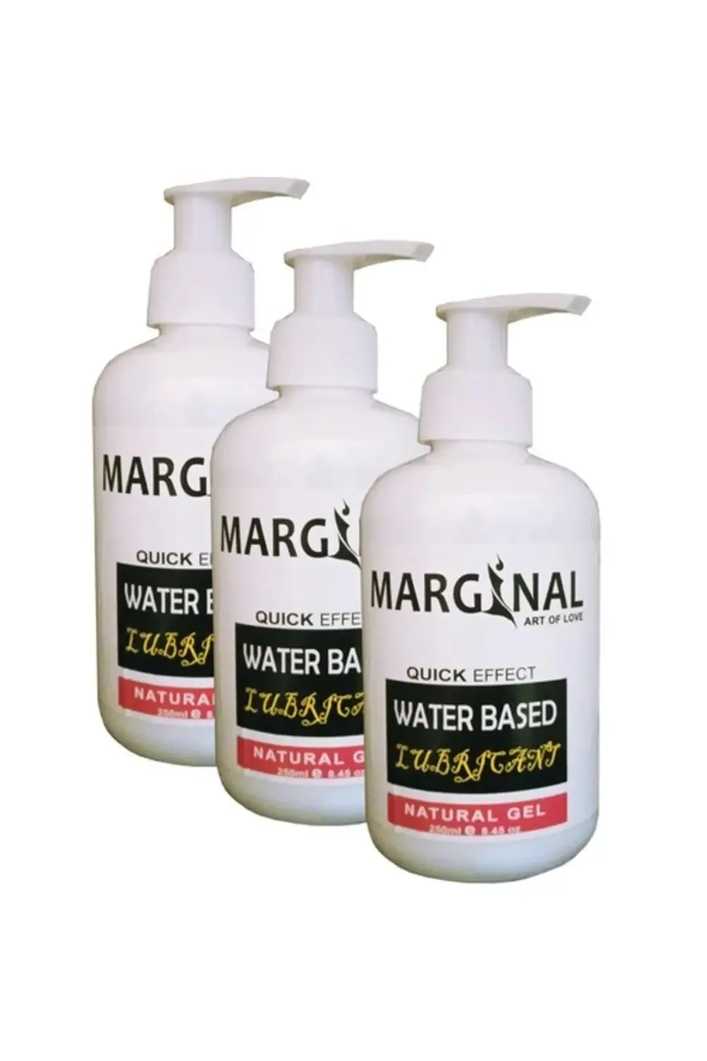 Süper Marginal Water Based Lubricant Gel 250 Ml Jel 3'Lü