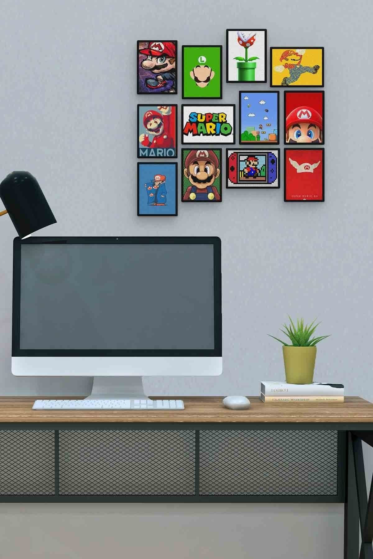 Süper Mario 12 Parça Mdf (ahşap) Tablo Ofis Boyu  Fiyatı, Yorumları ve Özellikleri