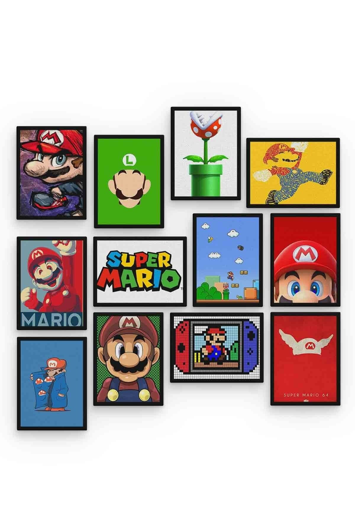 Süper Mario 12 Parça Mdf (ahşap) Tablo Ofis Boyu  Fiyatı, Yorumları ve Özellikleri