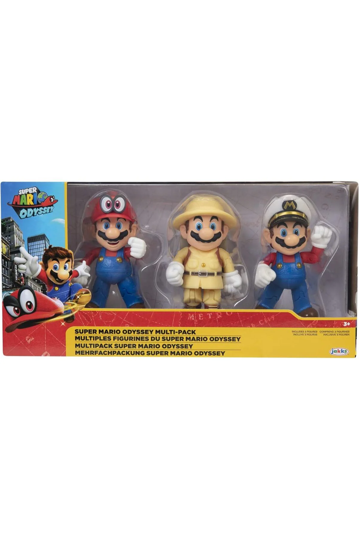 Super Mario Mario Odyssey Figür Set Lisanslı 3lü Paket 10 Cm