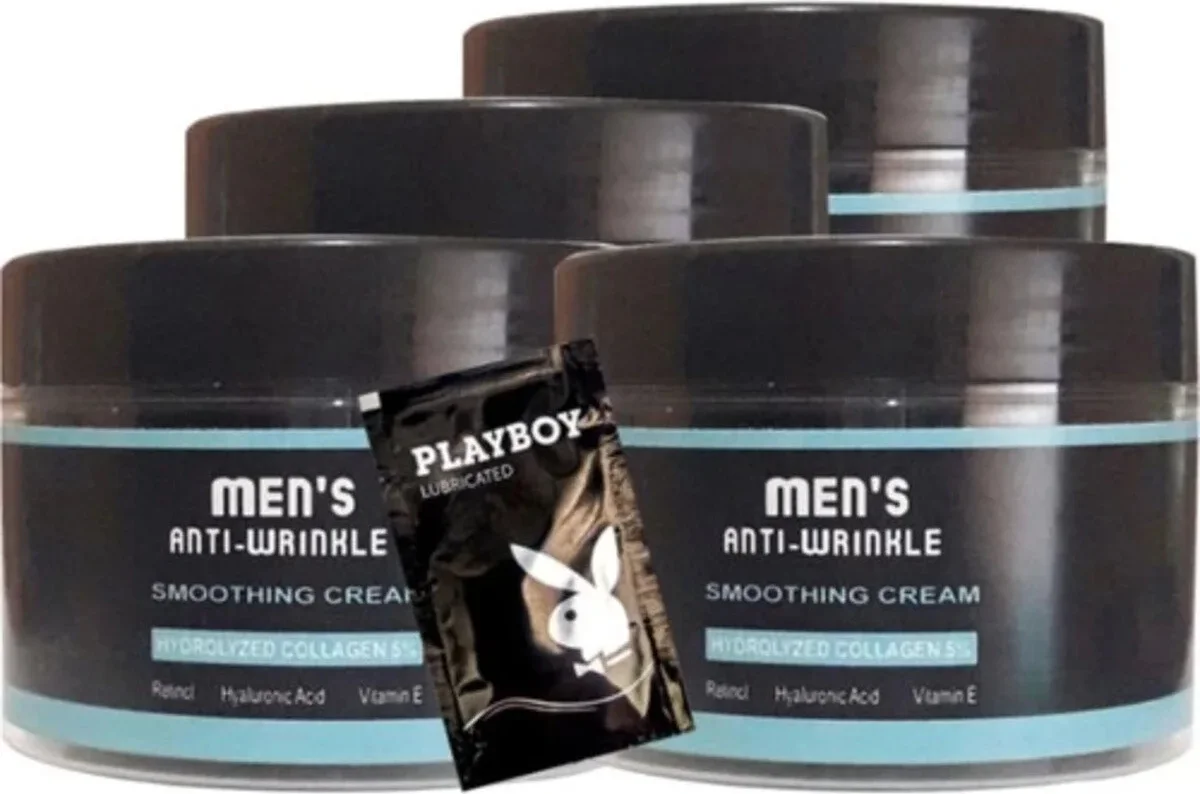 Süper Mens Antiwrinkle Smoothing Cream – Erkek Yüz Bakım Kremi 4x100 ml + Jel