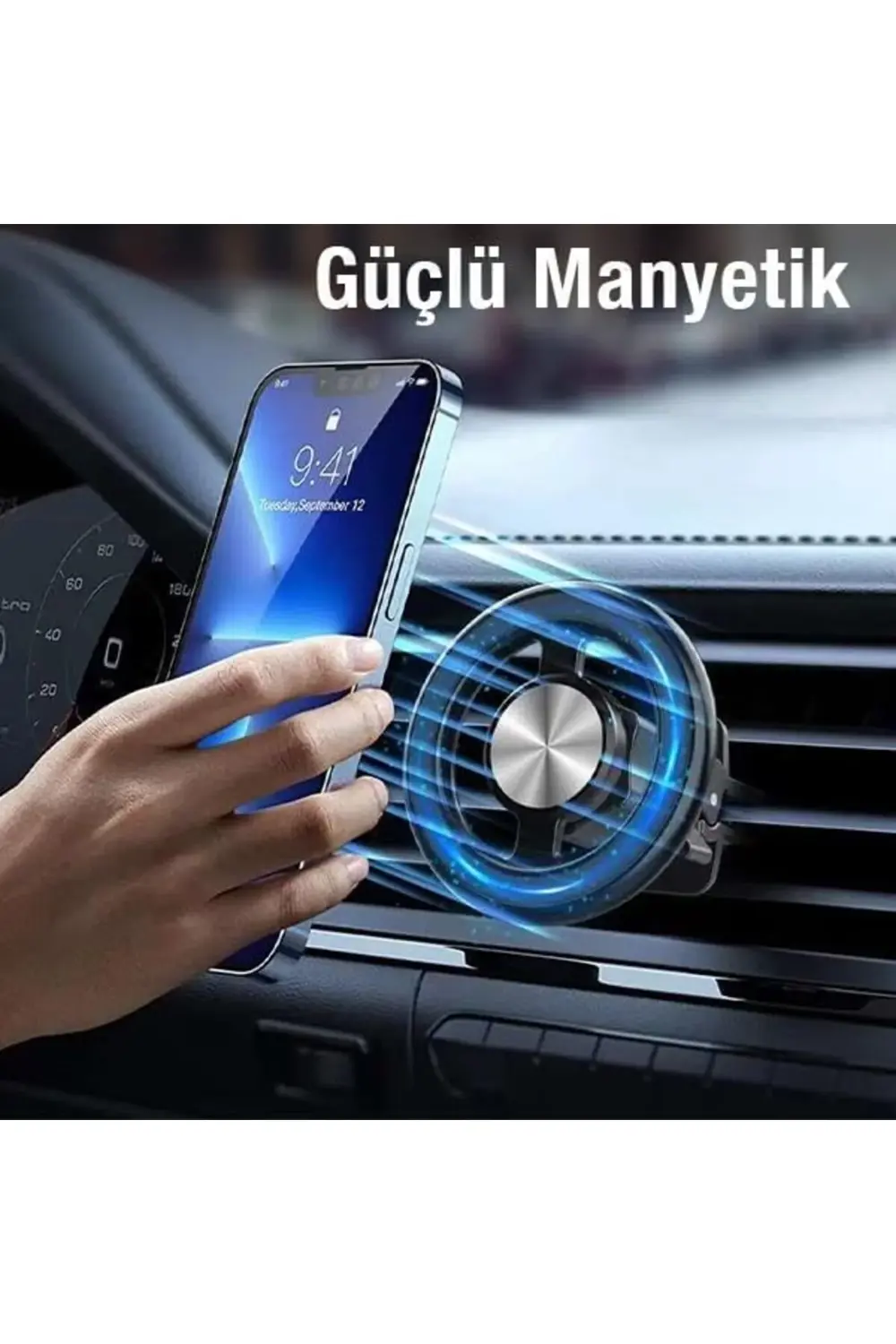 Super Mıknatıs Ultra Stabil Klipsli Havalandırma Araç Tutucu Araç