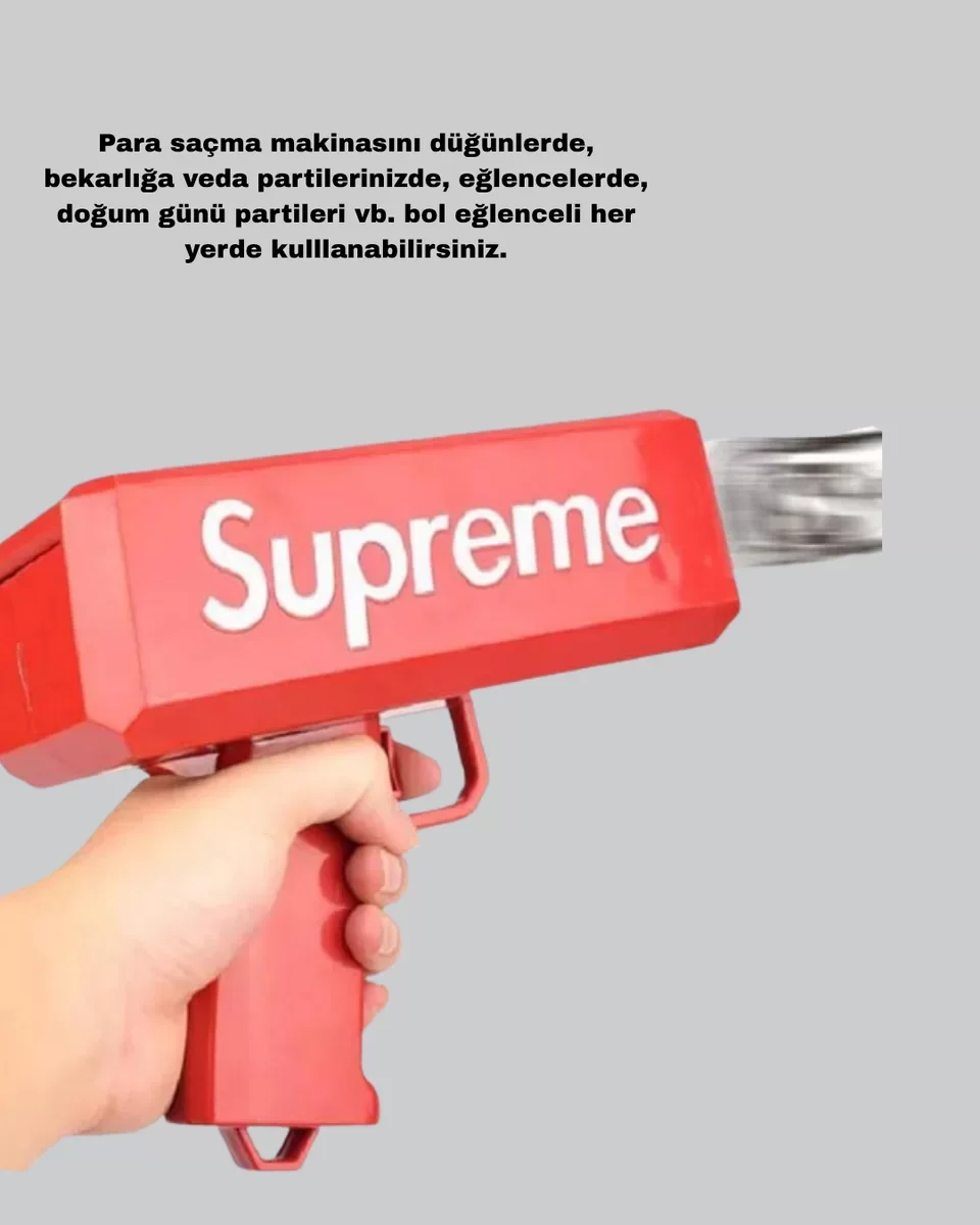 Super Money Gun Para Saçma Tabancası - Yüksek Atış Gücü, Eğlence ve Organizasyon İçin İdeal