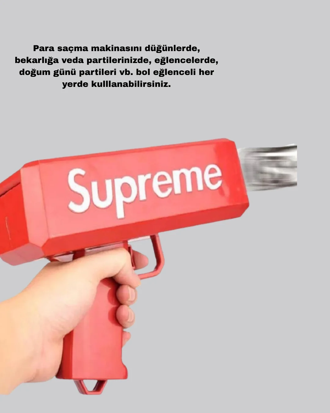Super Money Gun Para Saçma Tabancası Yüksek Atış Güçlü Kırmızı Model Fiyatı, Yorumları ve Özellikleri