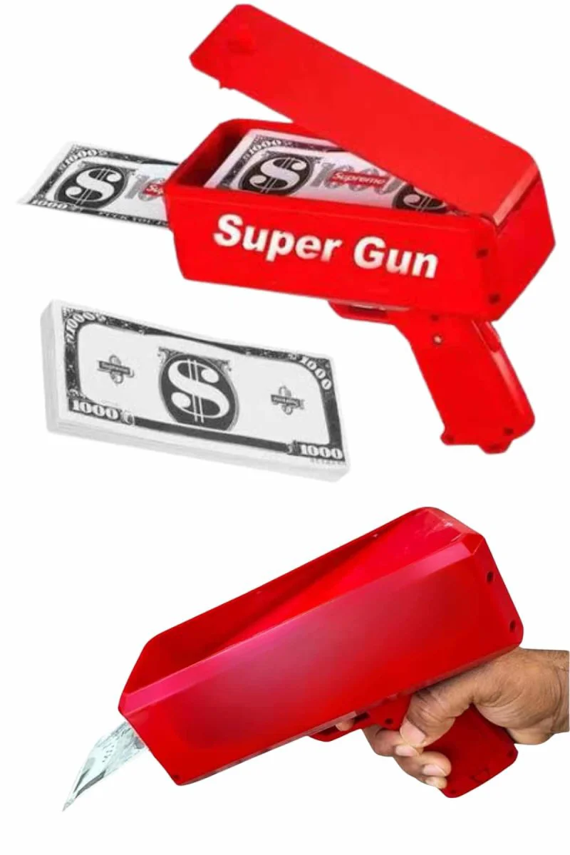 Super Money Para Saçma Tabancası - 6 Yaş Üzeri Eğlenceli Parti Oyuncağı