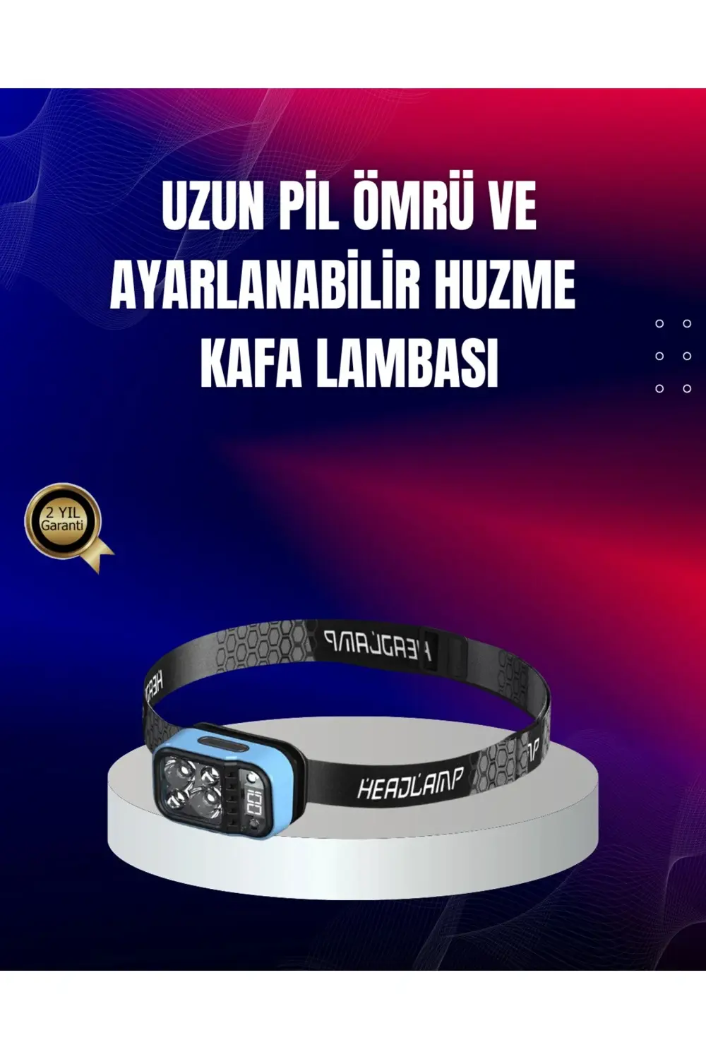 Süper Parlak LED Kafa Feneri 3 Renk 53 Mod Type C Şarjlı Süper Parlak LED Kafa Feneri 3 Renk 53 Mod Type C Şarjlı