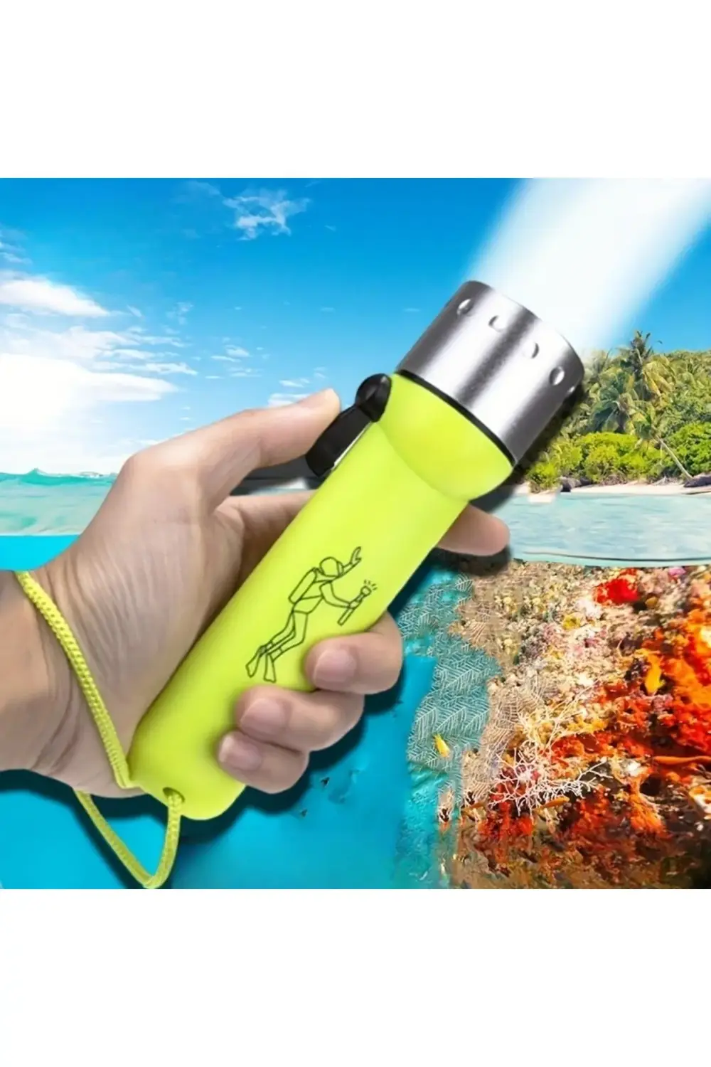 ® Süper Parlak LED Su Altı Dalış Feneri - Taşınabilir, Su Geçirme