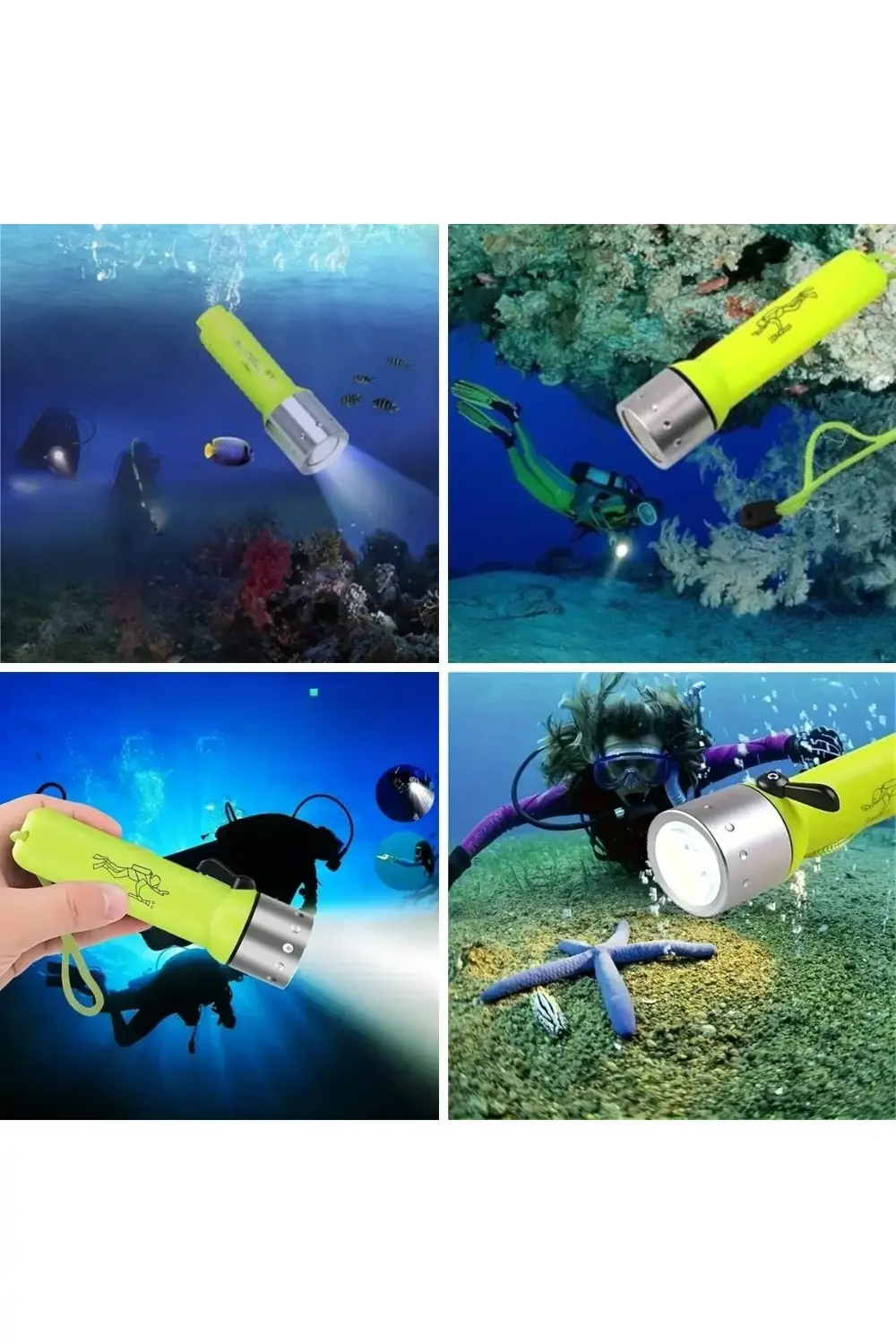 ® Süper Parlak LED Su Altı Dalış Feneri - Taşınabilir, Su Geçirme