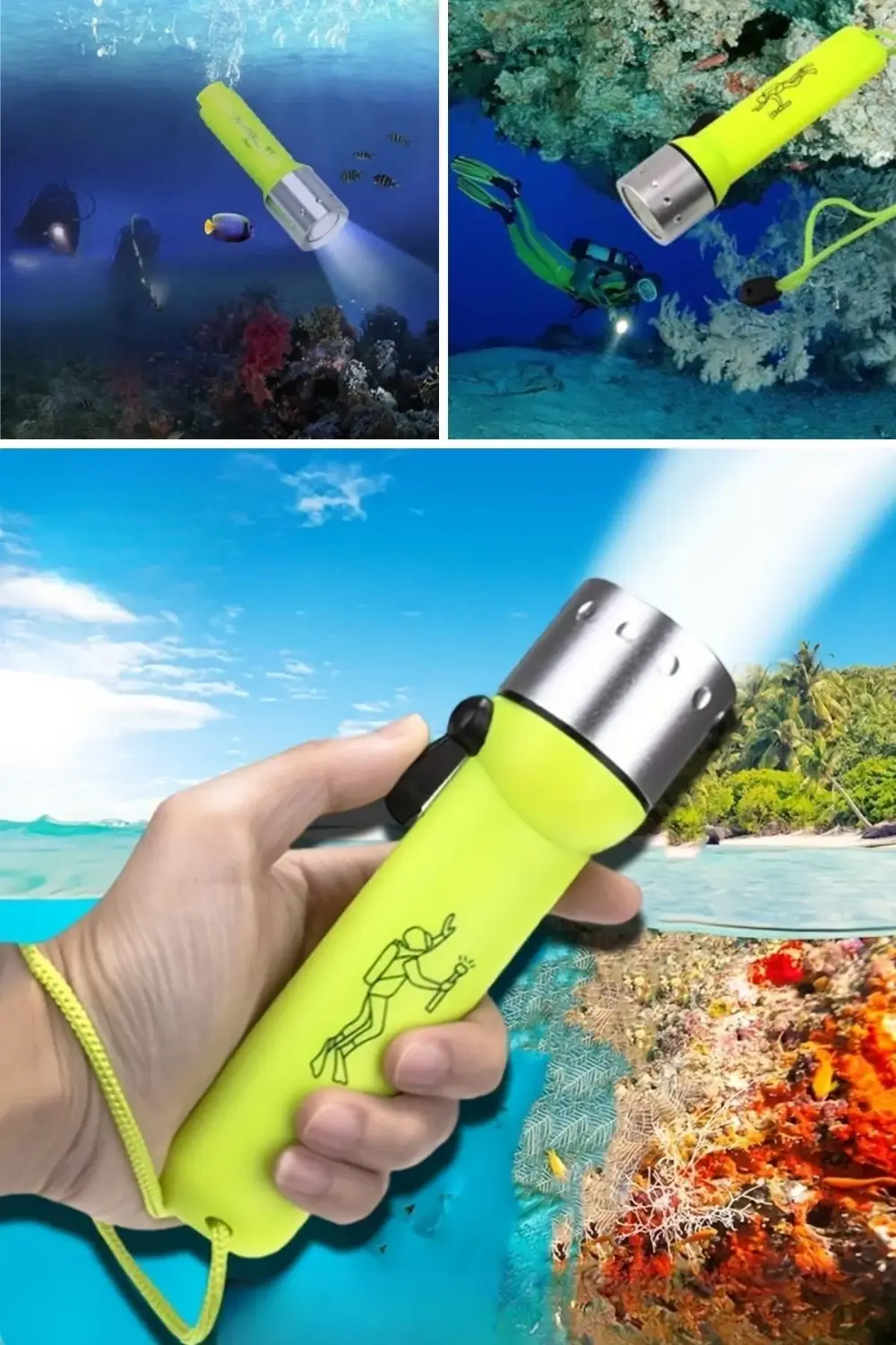 ® Süper Parlak LED Su Altı Dalış Feneri - Taşınabilir, Su Geçirme