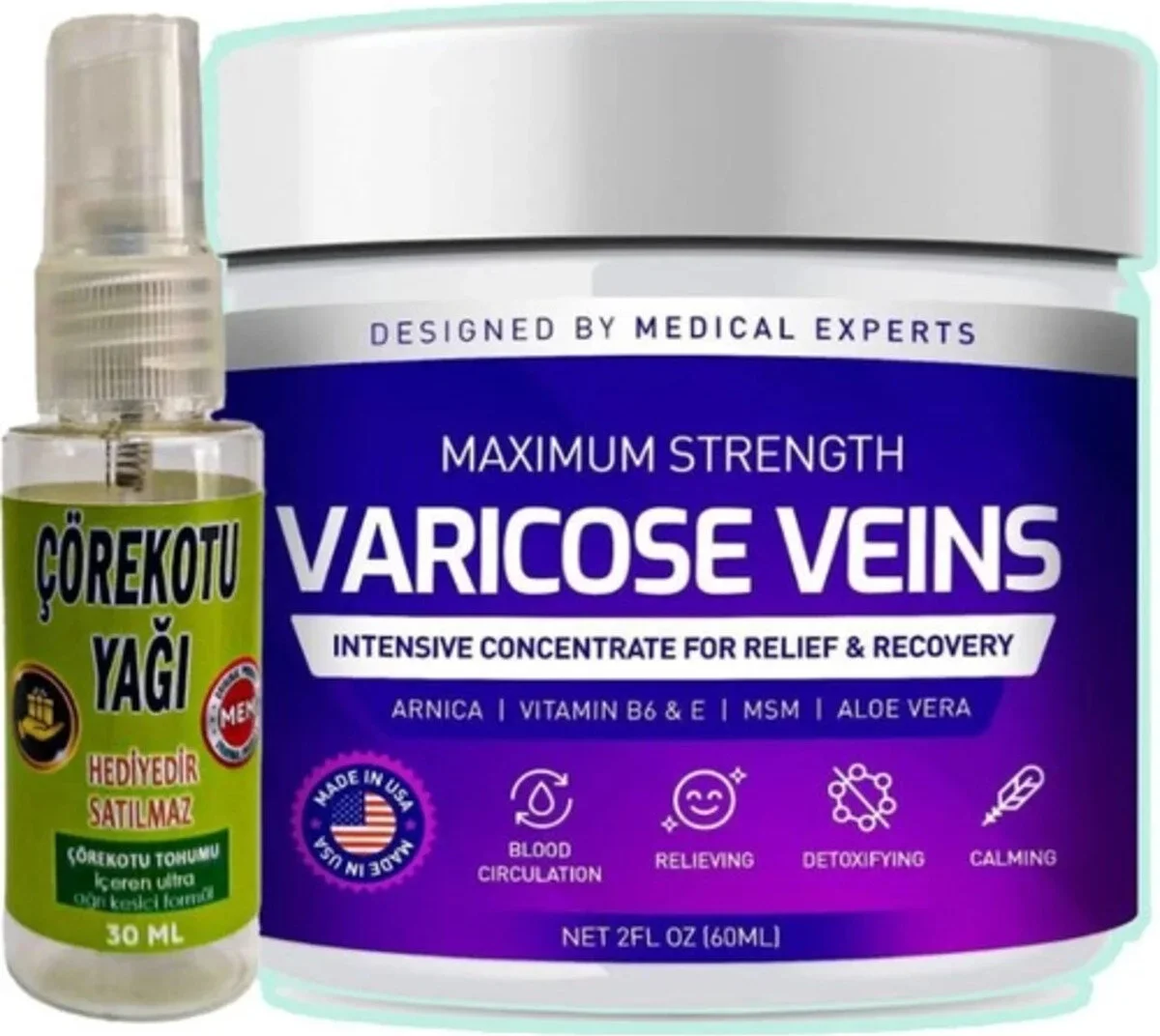 Süper Pharmapulse Varcse Vnis Purple Bakım Kremi 100 ml + Çörek Otu Yağı 30 ml | Cildi Derinlemesine Besler
