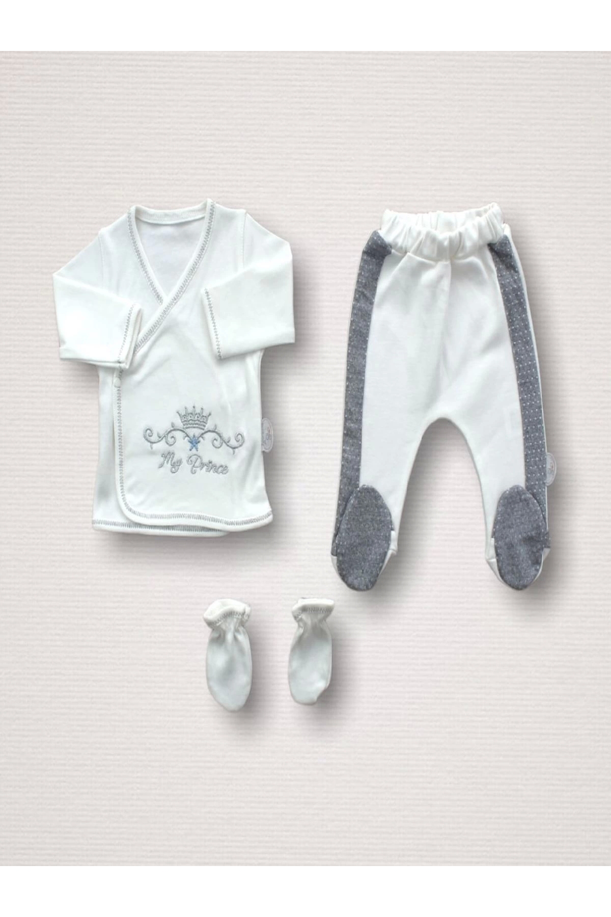 Babybird Süper Prens Nakişli %100 Cotton Antibakteriyel 10Lu Zibin Takimi