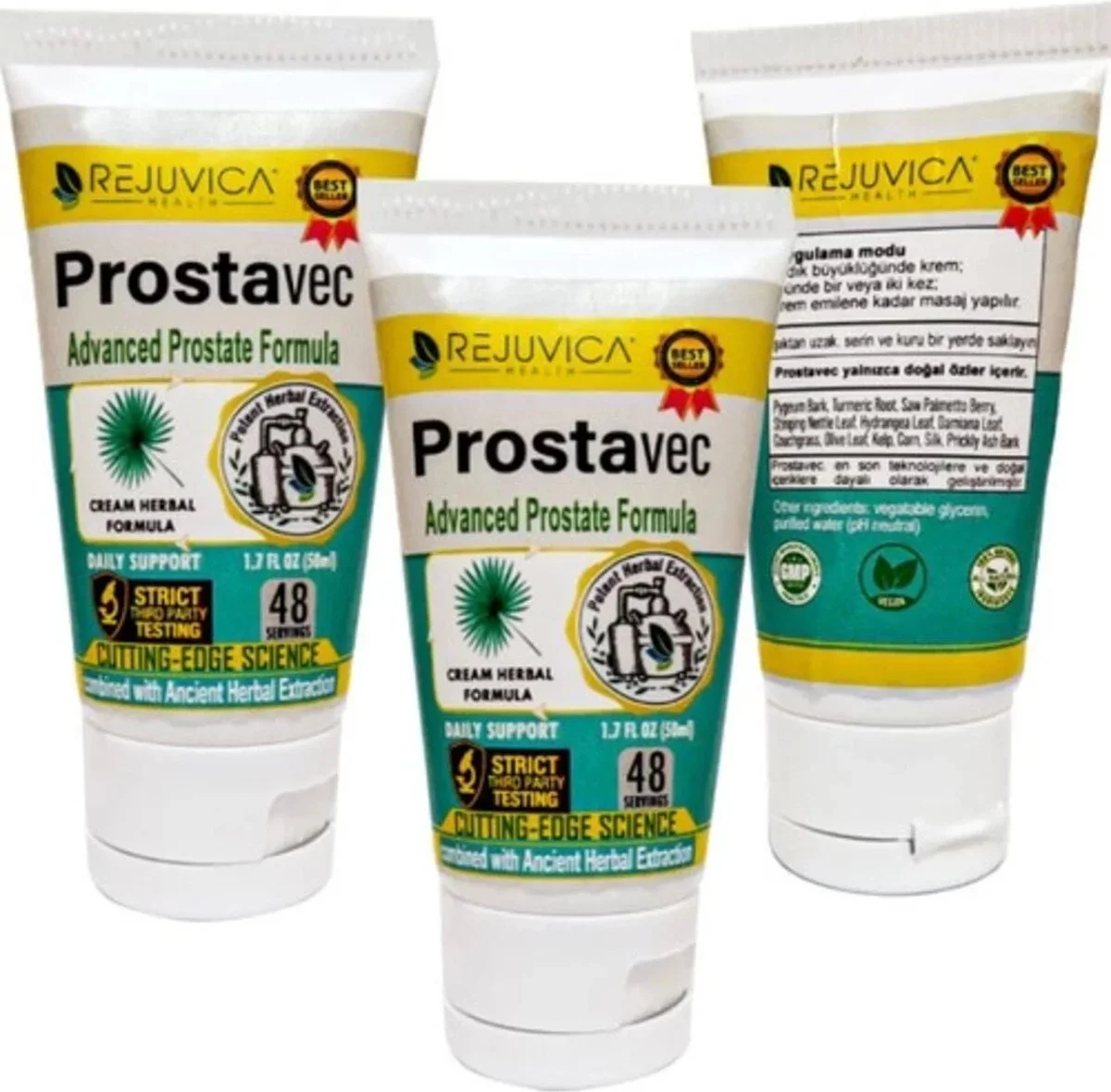 Süper Prostavec 3 ADETX 50 ml Krem - Erkekler İçin Özel Leyici Bakım