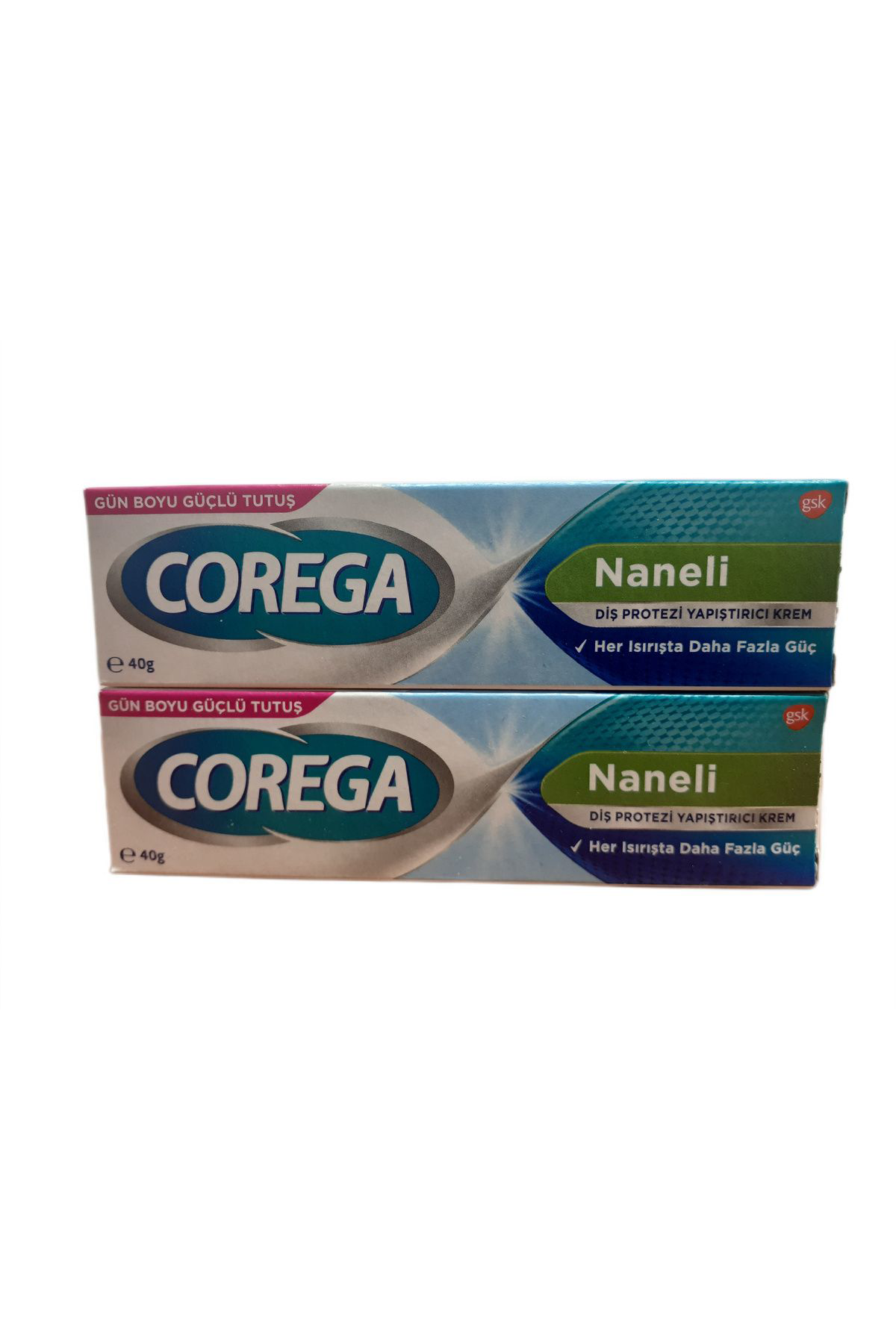Corega Süper Protez Yapiştirici Krem Naneli 40Gr X 2 Adet