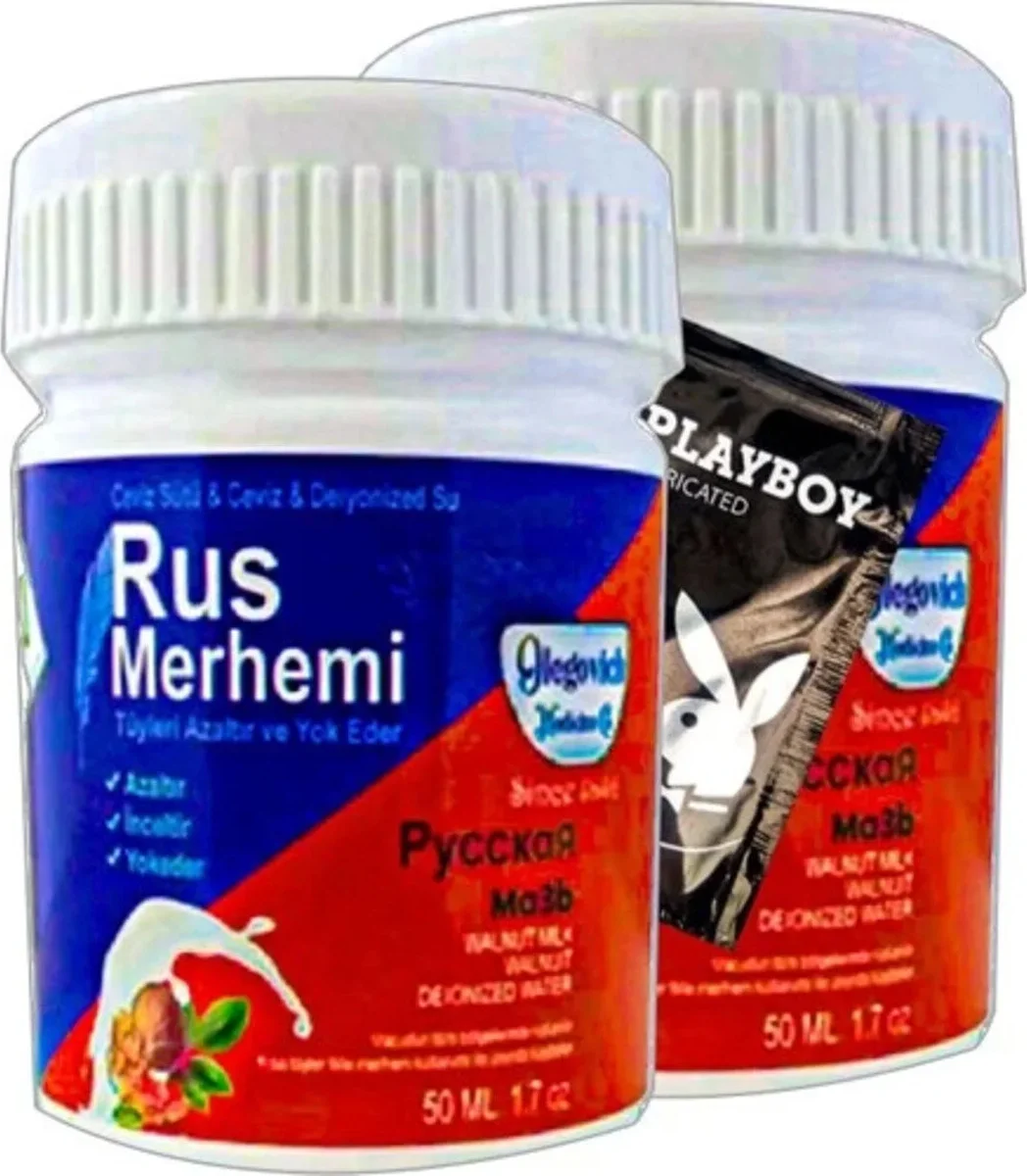 Süper Rus Merhemi Glegnid Blue 2x50ml Tüy Kremi + Jel — Hayvanlar İçin Tüy Dökülmesine Karşı Etkili Bakım