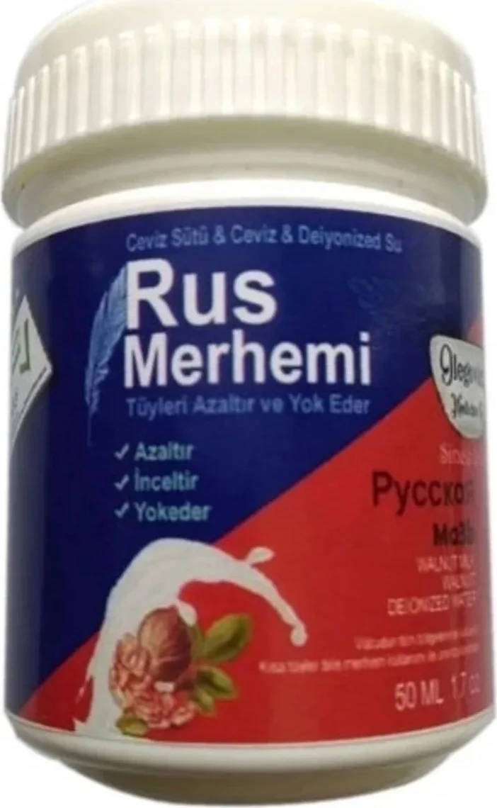 Süper Rus Merhemi Tüy Dökme Kremi - Etkili ve Hassas Cilt Dostu Tüy Arındırma