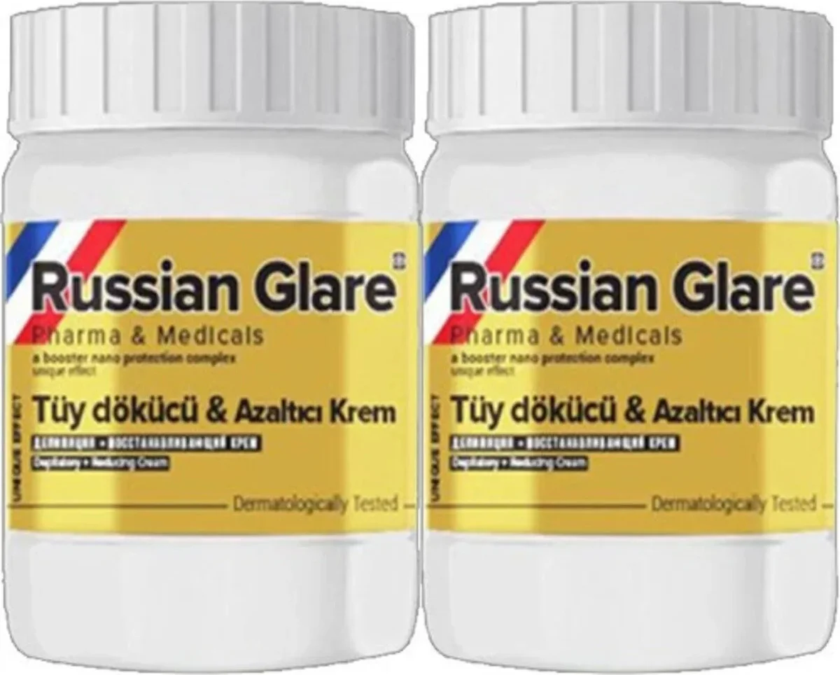 Süper Russ Glare Nano Tüylere Krem 2 Adet x 50 ml - Hassas Cilt İçin Etkili Russ Merhemi