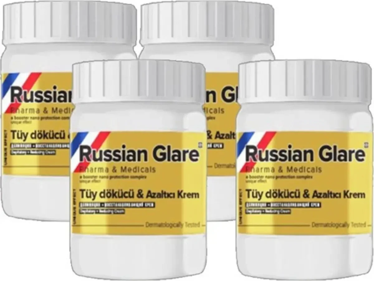 Süper Russ Glare Nano Tüy Kremi – 4'lü Paket x 50 ml | Tüy Dökülmesi ve Kuruluk Sorununa Etkili Çözüm