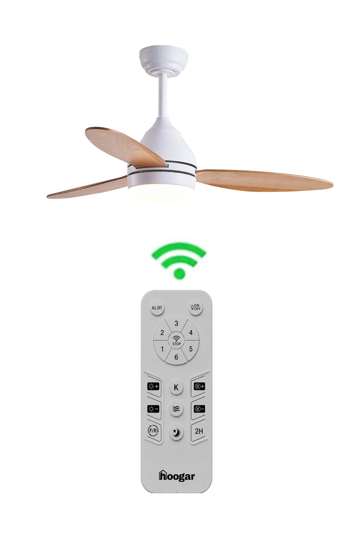 Süper Sessiz 3 Renk Uzaktan Kumandalı Dimmer Ayarlı Özel Bambu 95 CM Kanatlı Tavan Vantilatörü BL Isınmaz Motor