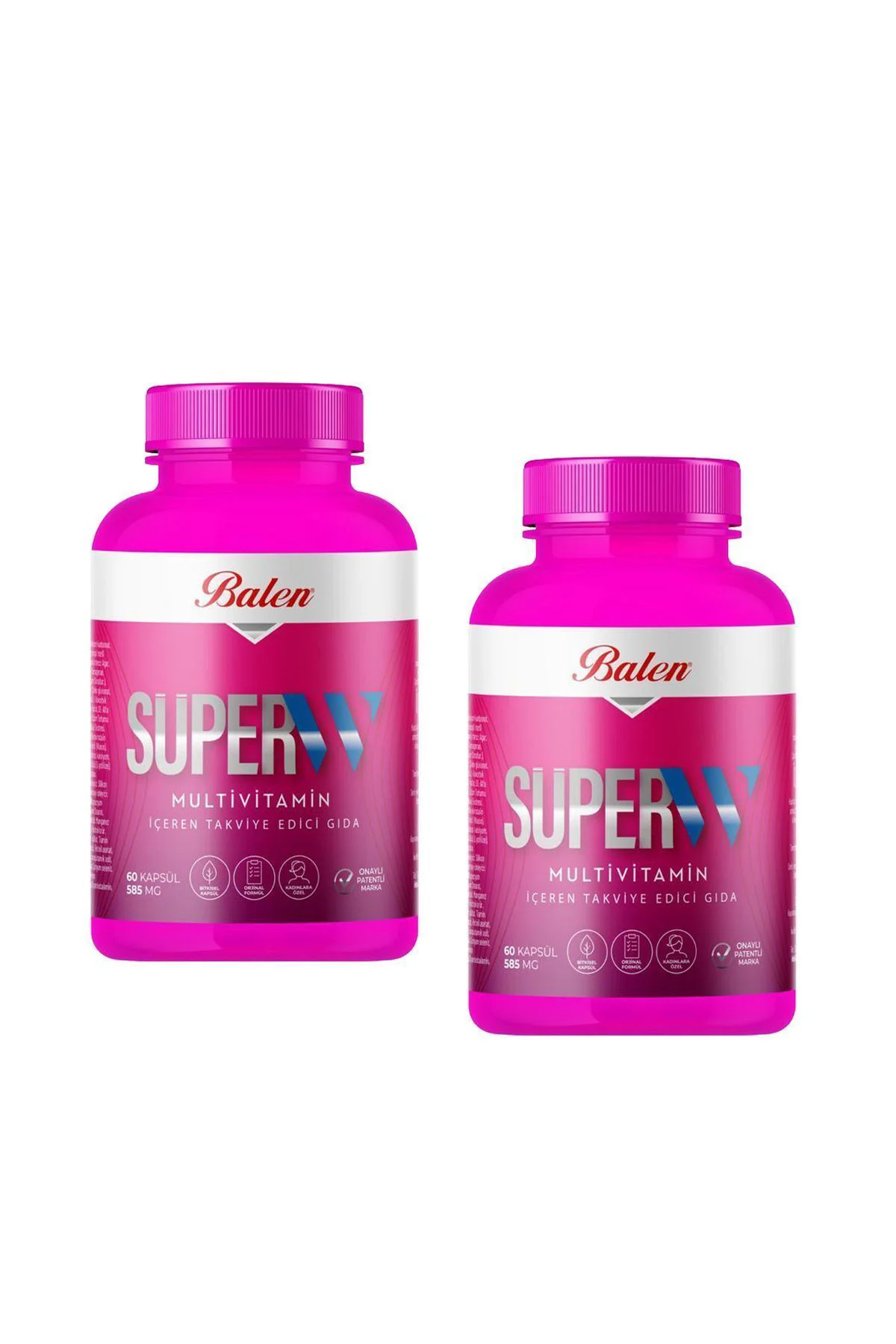Süper-w Multivitamin Kapsül 585 Mg 60 Kapsül X 2 Adet