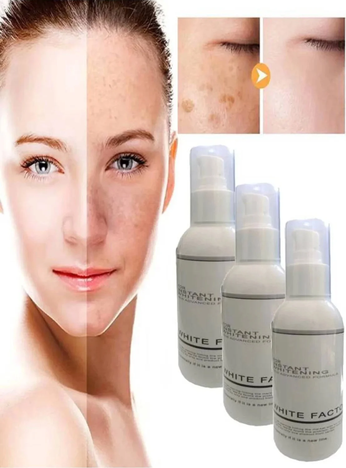 Süper White Factor Instant Beyazlatıcı Cilt Bakım Kremi - 120 ml 3'lü Set