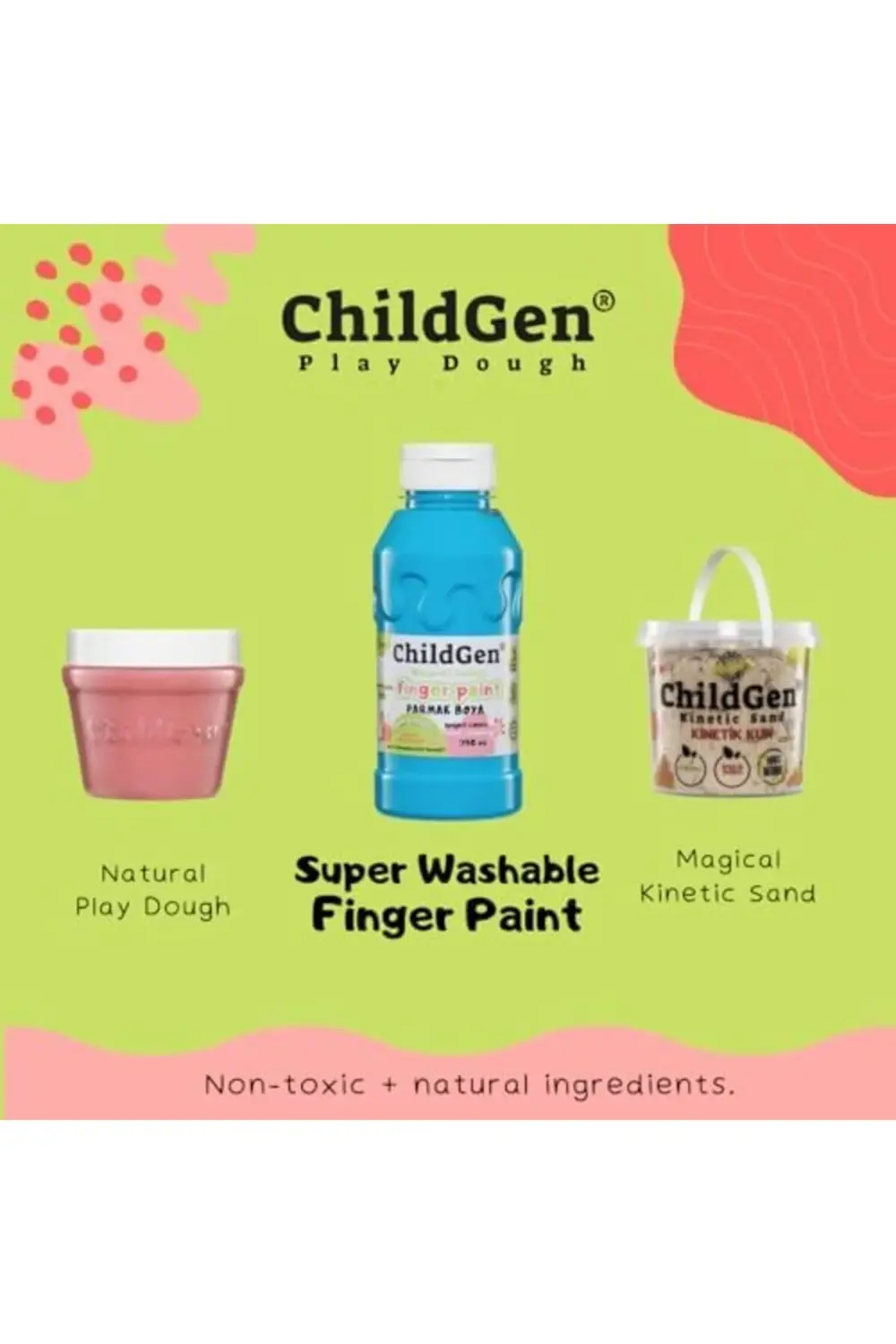 Süper Yıkanabilir Parmak Boya 350 Ml Şişe Kırmızı 1174074