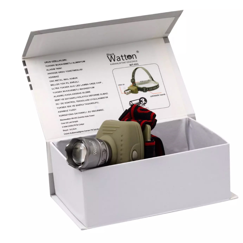 Süper Zoomlu Kafa Lambası Watton Wt-053 TdrTR