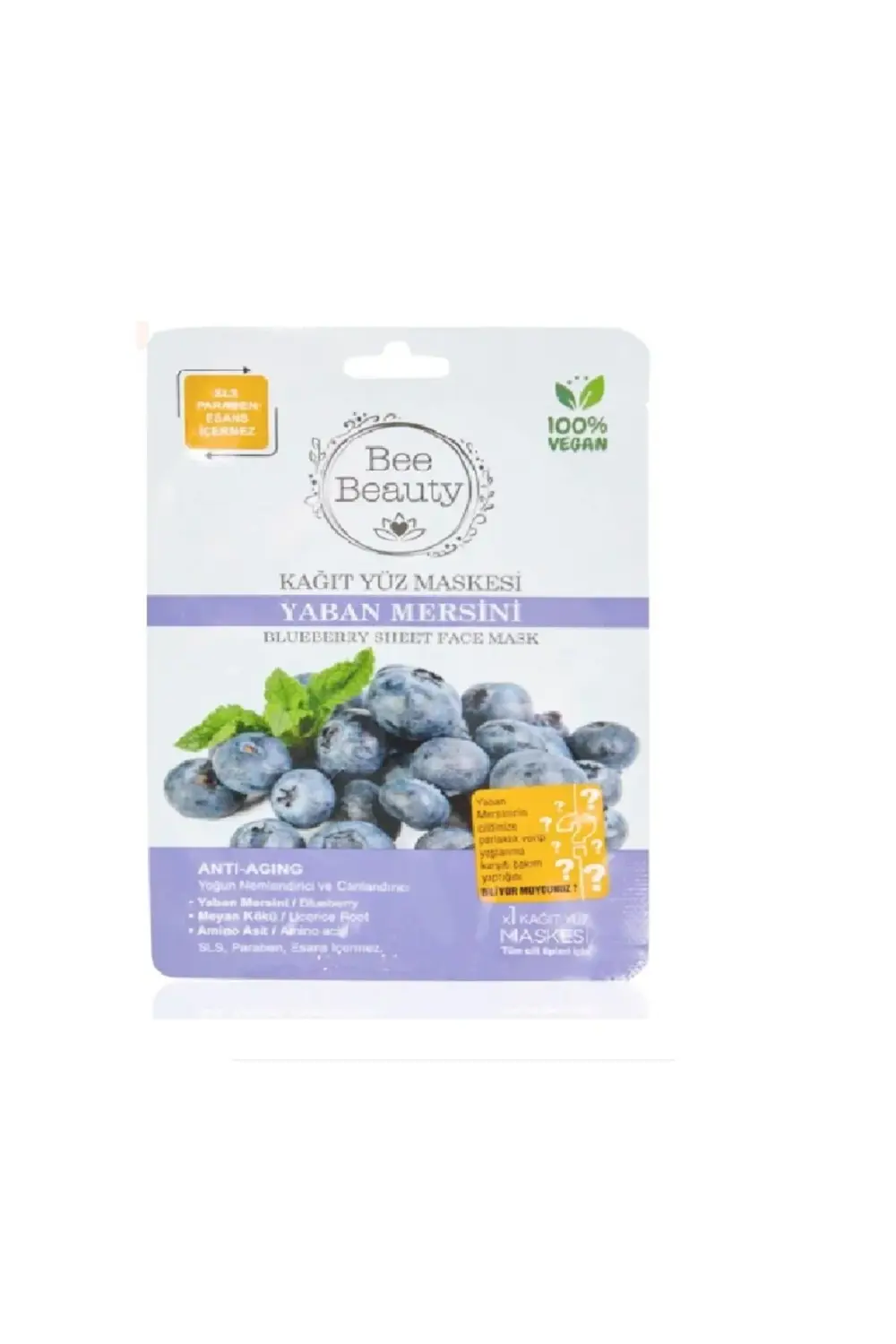 Superfood Yaban Mersini Kağıt Maske