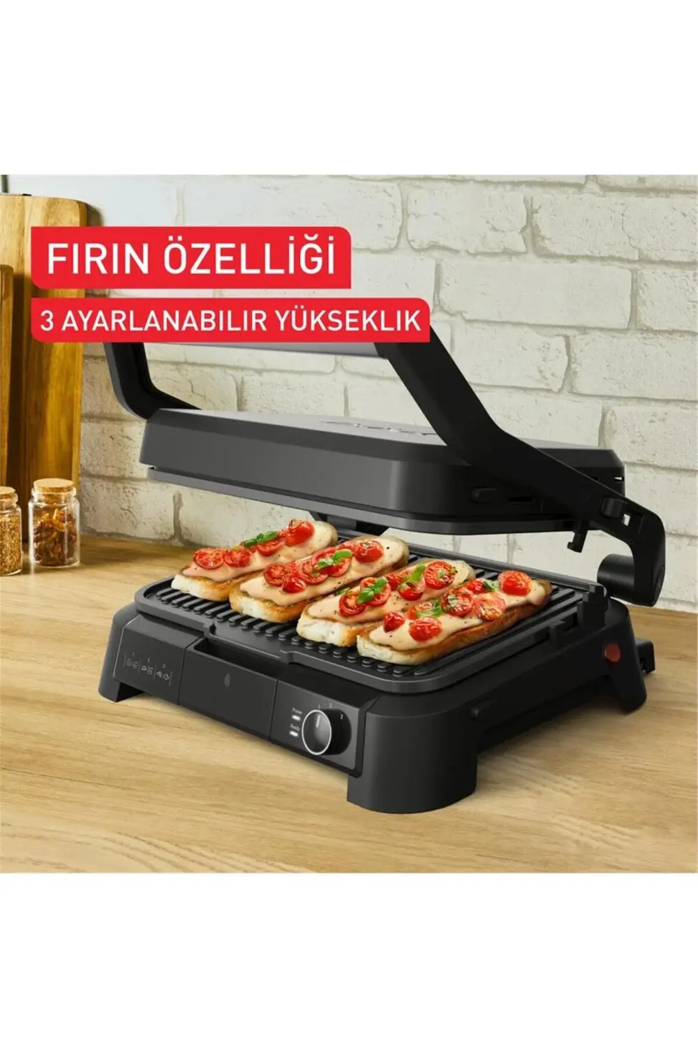 Tefal Supergrill 3İn1 Xl 8 Porsiyon Kapasiteli 2200 Watt Barbekü İzgara