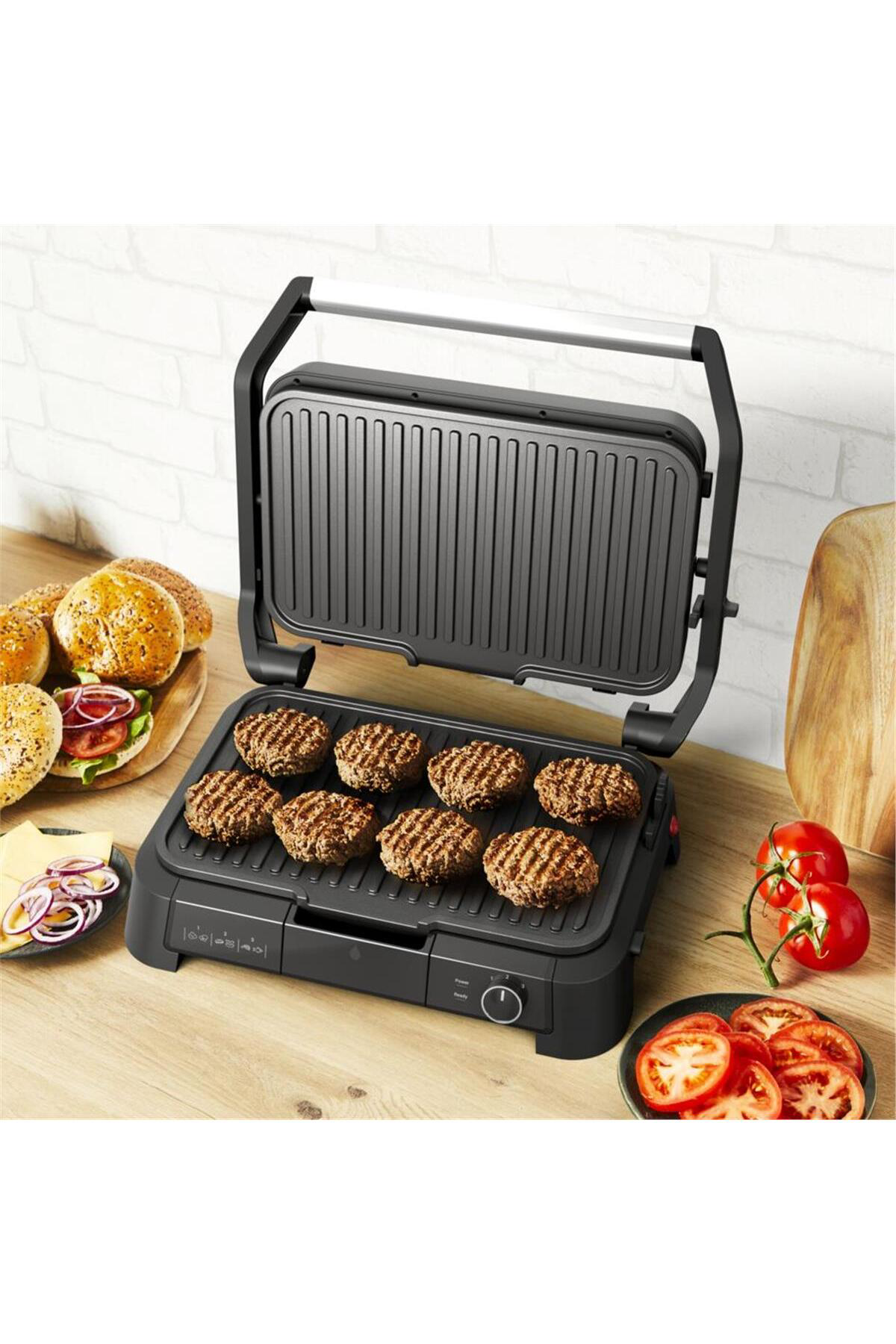 SuperGrill 3in1 XL 8 Porsiyon Kapasiteli 2200 Watt Barbekü Izgara