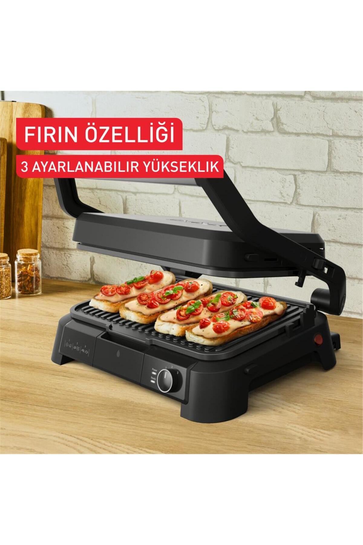 SuperGrill 3in1 XL 8 Porsiyon Kapasiteli 2200 Watt Barbekü Izgara