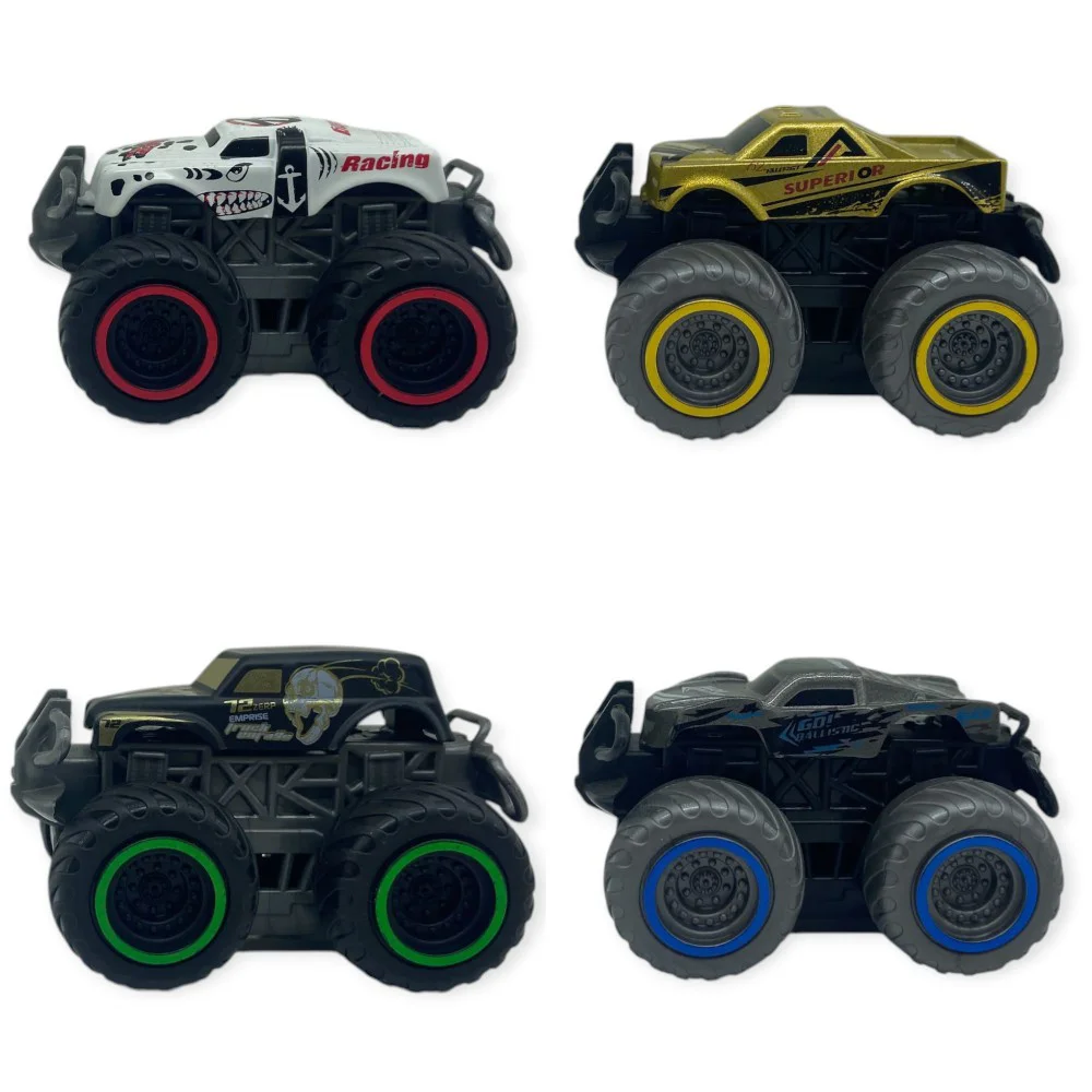 Superior Burst Siyah Renkli Mini  Truck - 8 cm Hareketli Tekerlekli Oyuncak Araba - 1 ADET