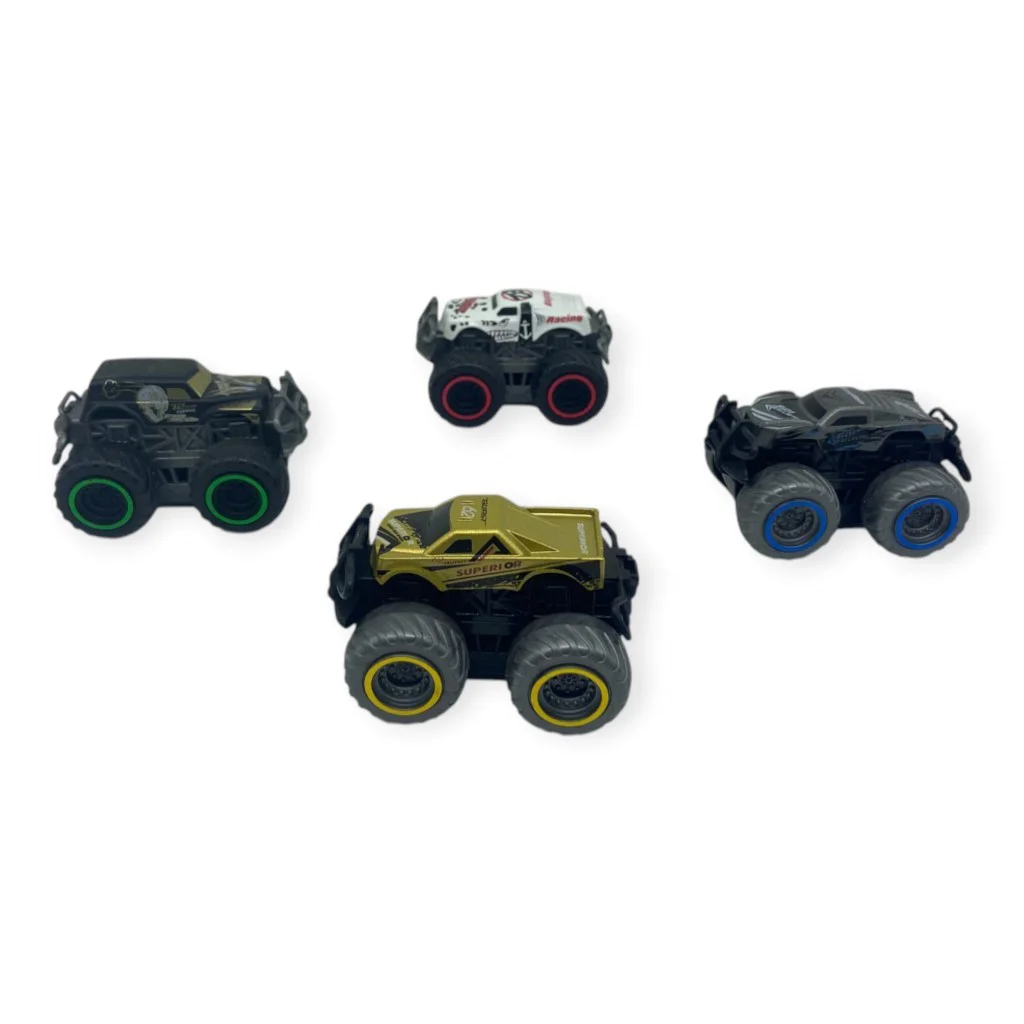 Superior Burst Siyah Renkli Mini  Truck - 8 cm Hareketli Tekerlekli Oyuncak Araba - 1 ADET
