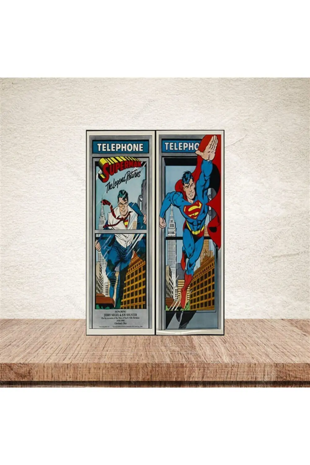 Süperman 20-30 Cm Retro Ahşap Poster