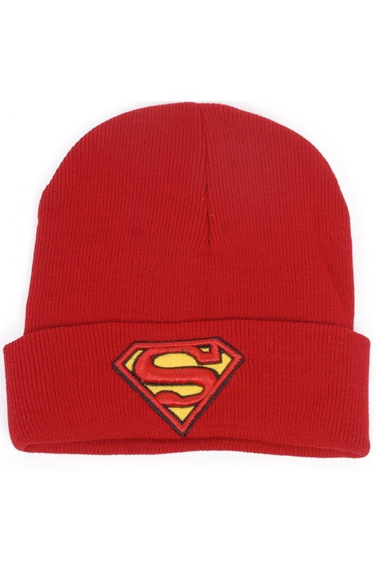 Superman Classic Logo Katlamalı Bere Kırmızı