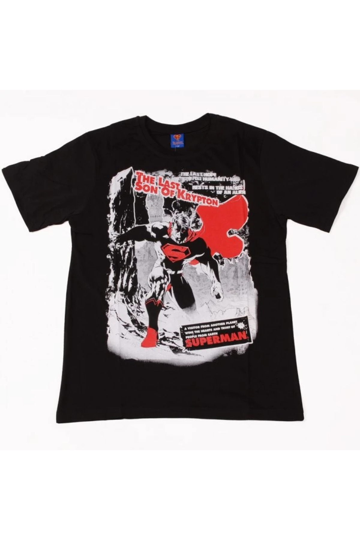 Superman No:10 Tişört Siyah