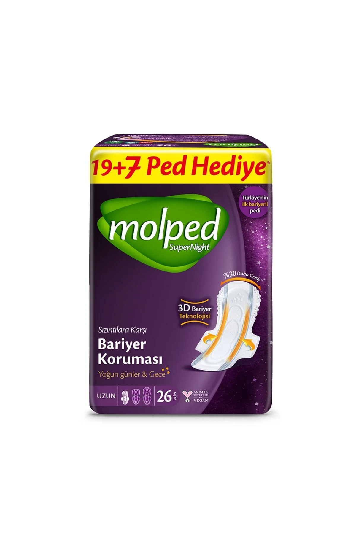 SUPERNİGHT UZUN 26LI HİJYENİK PED- SUPERNİGHT UZUN 26LI HİJYENİK PED-