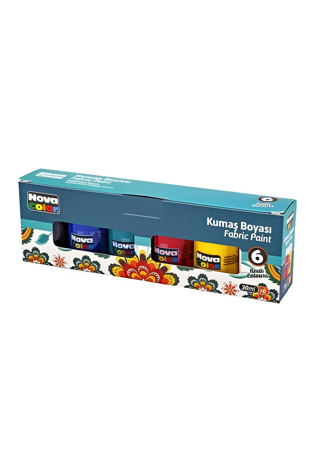 Novo color Kumaş Boyası Seti 6 Renk x 30 ml.