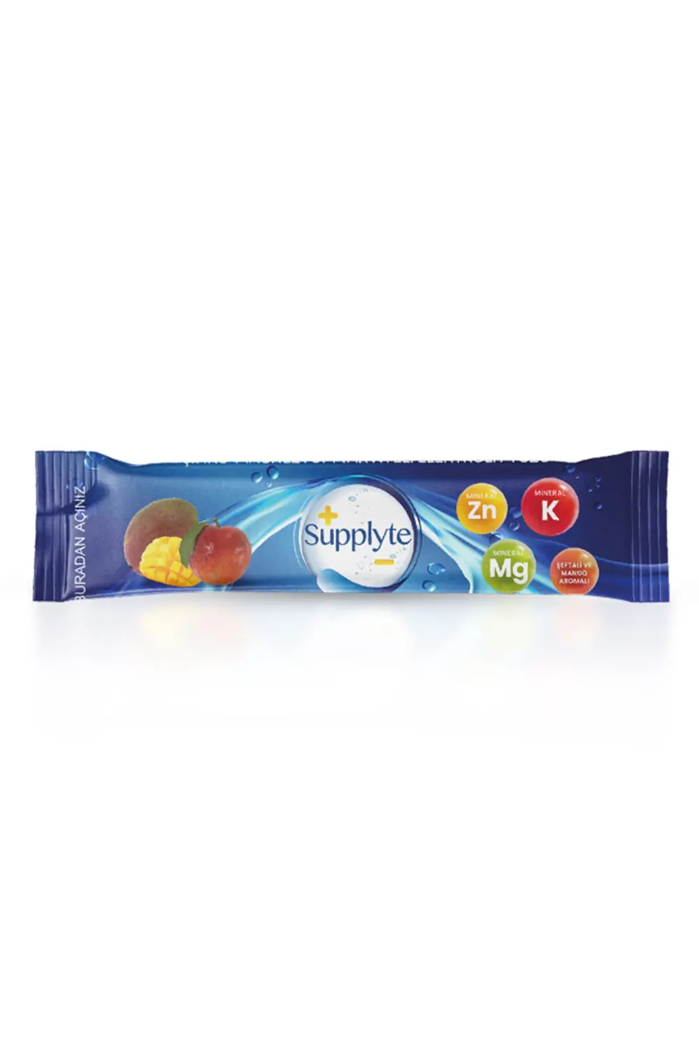 Supplyte Şeftali-Mango Aromalı Elektrolit Tozu 12 Gr 8 Adet