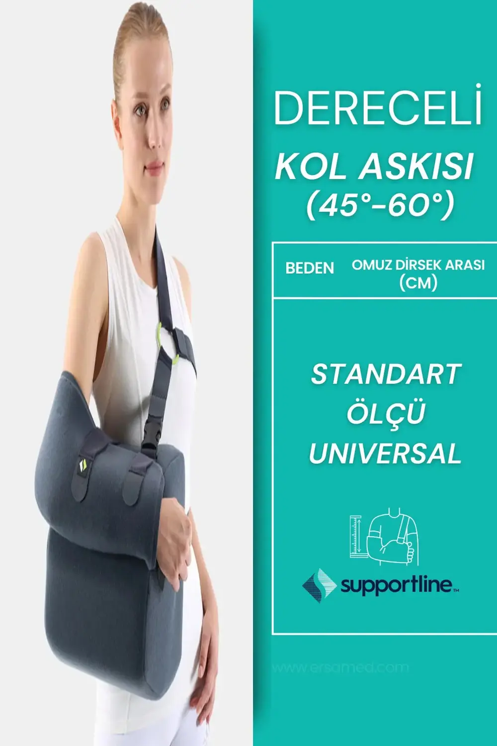 Supportline Dereceli Yastıklı Kol Askısı 45-60 Derece - Kol ve Om