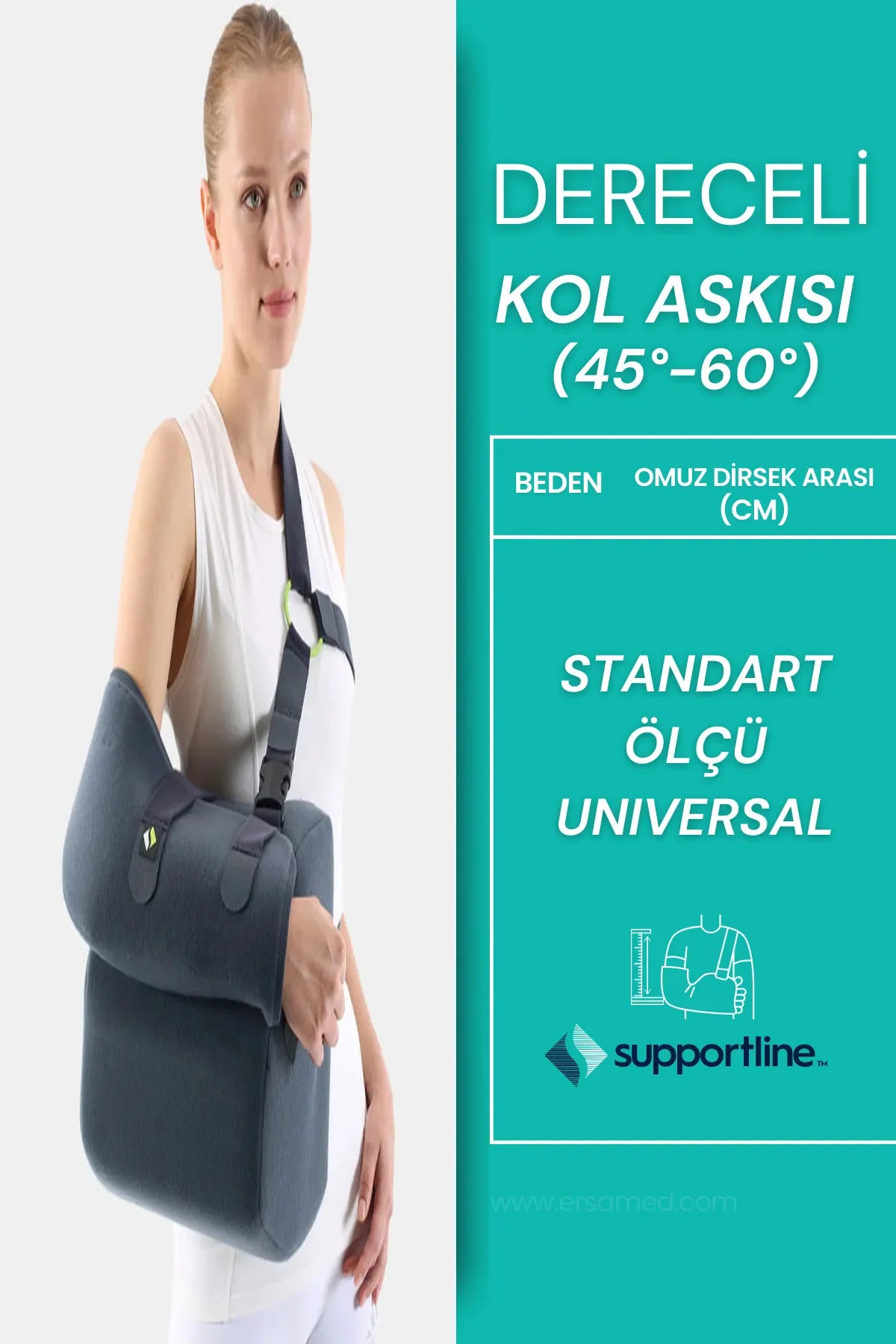 Supportline Dereceli Yastıklı Kol Askısı 45-60 Derece - Kol ve Om