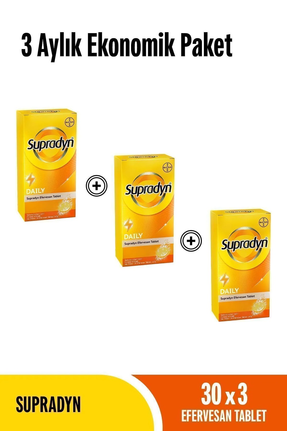 Supradyn Daily 30 Efervesan Tablet x 3 Adet